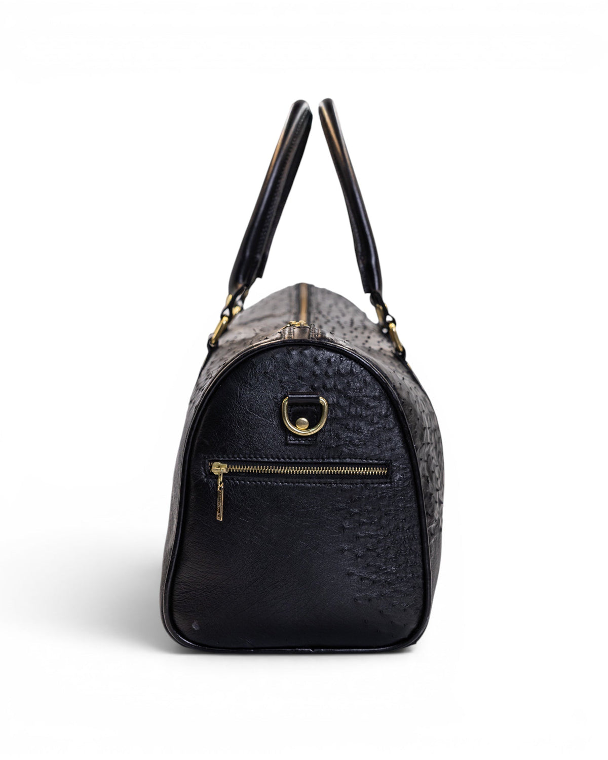 Onyx Ostrich Duffle Bag