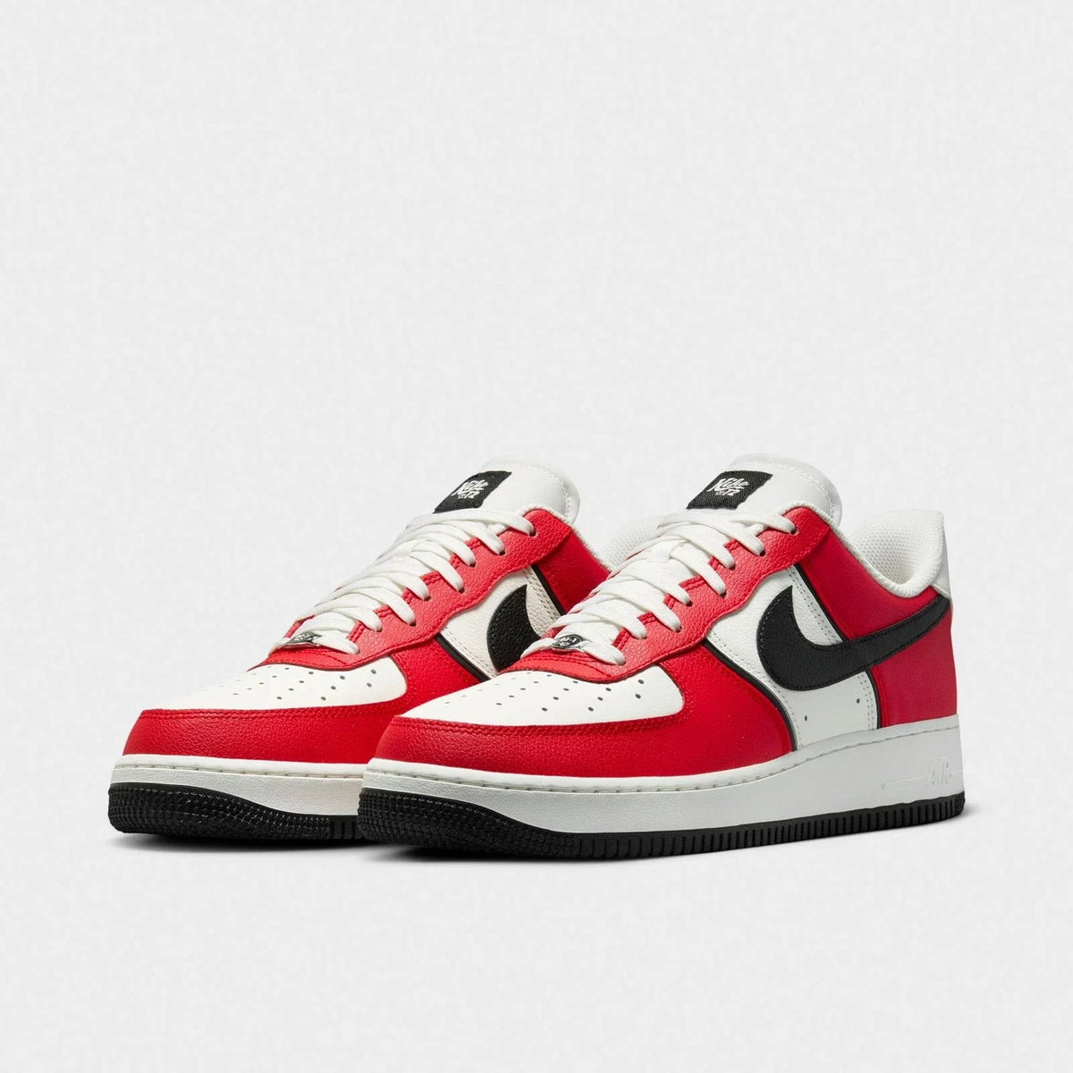 Men's Leather Court Sneakers - Red