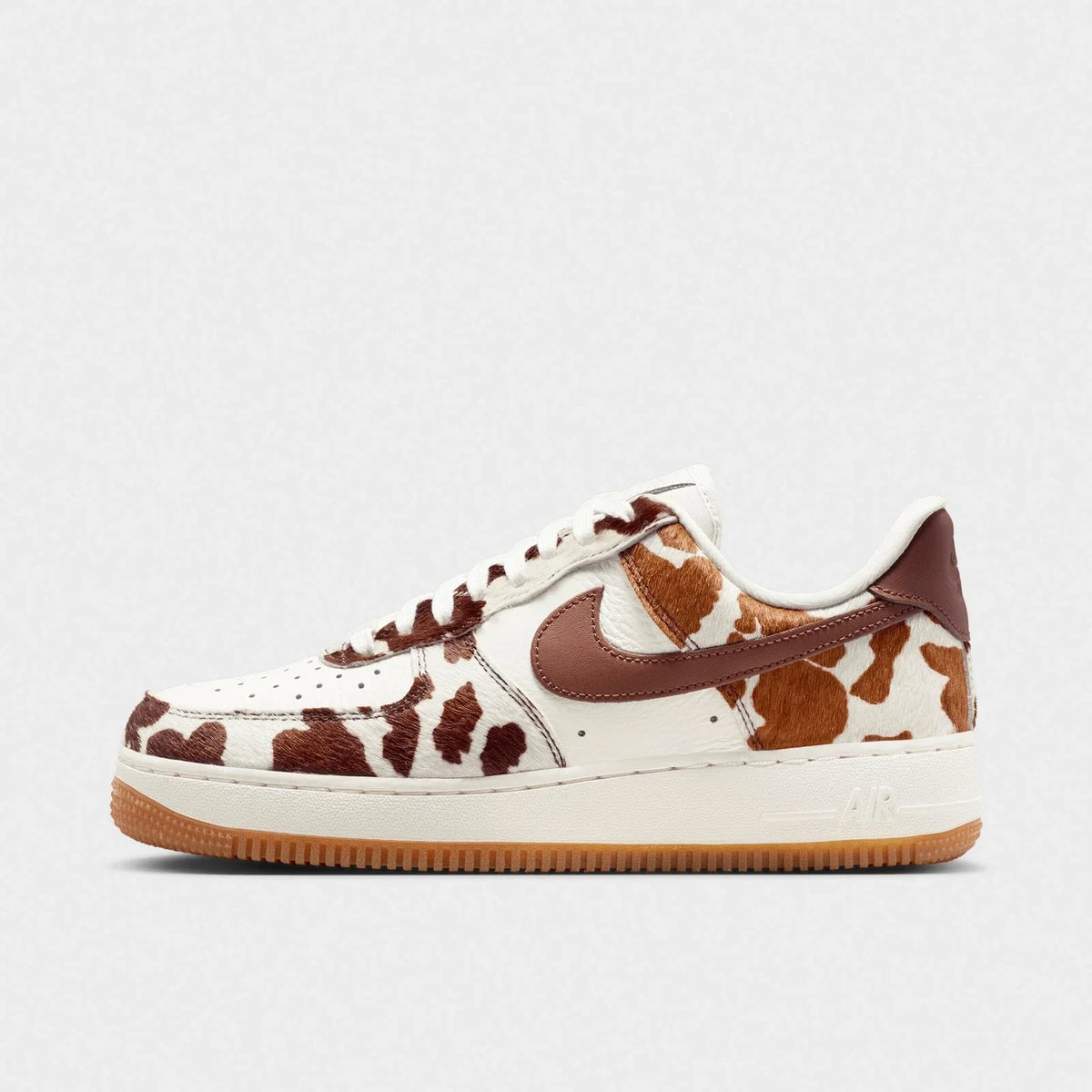 Women's Cow-Print Leather Low-Top Sneakers