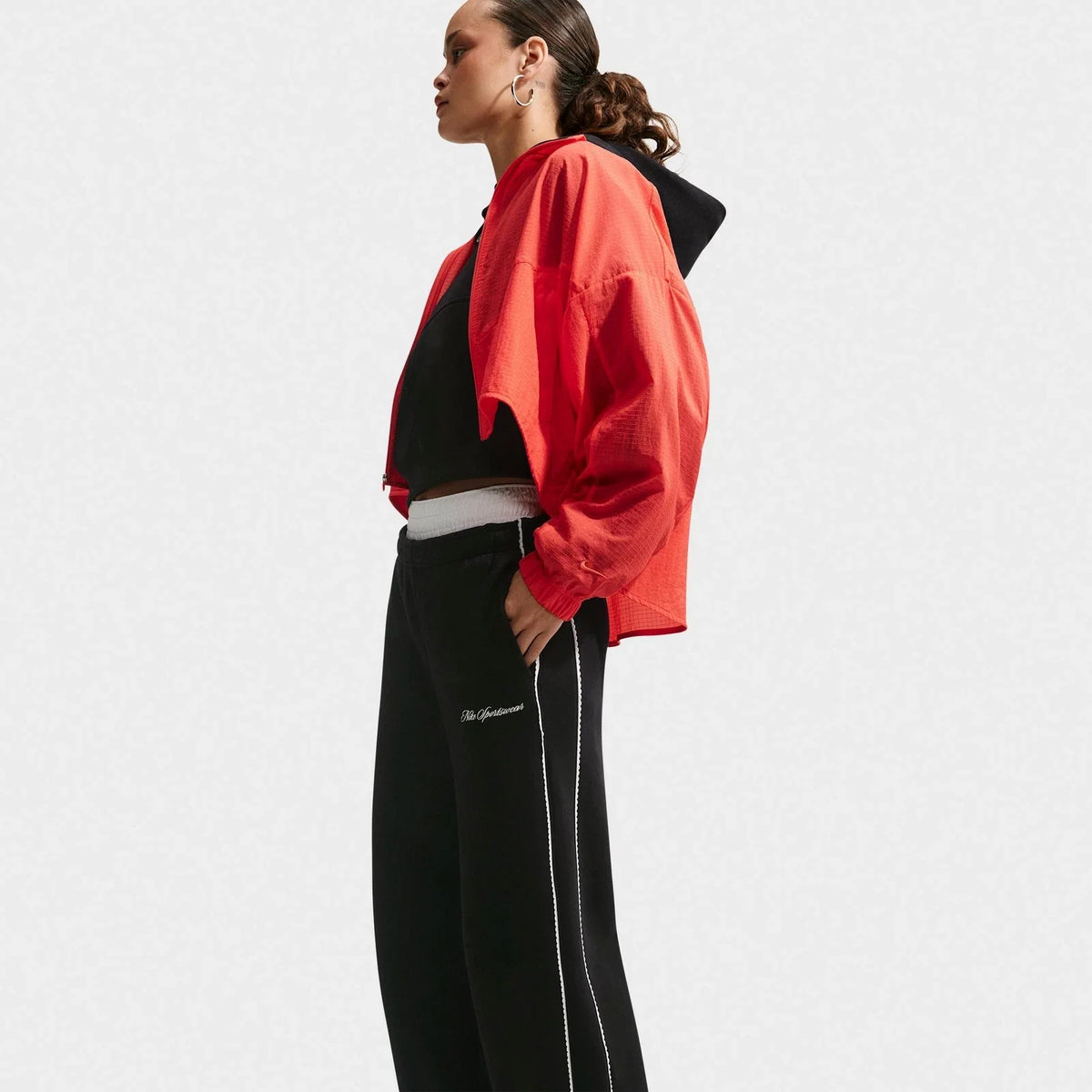 Women's Mid-Rise Wide-Leg Fleece Pants