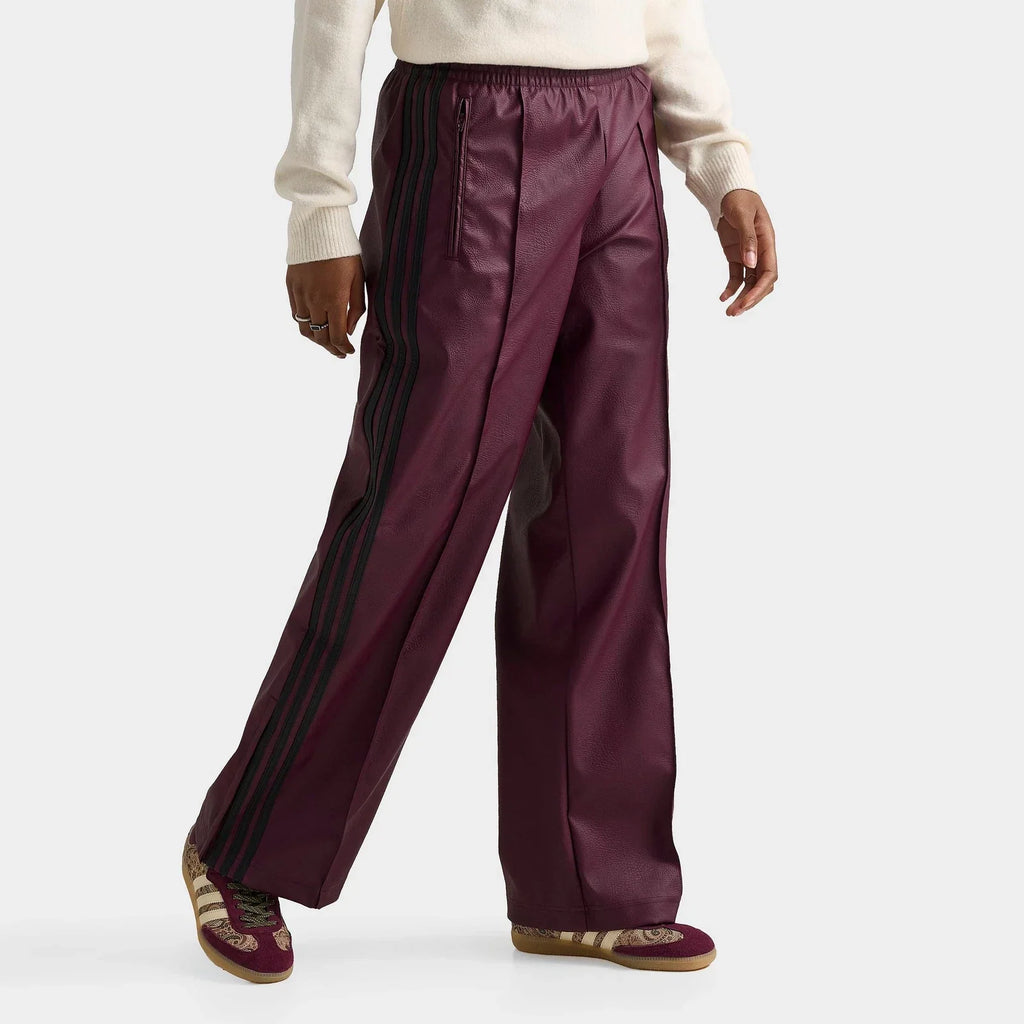 Women's Faux Leather Wide-Leg Pants