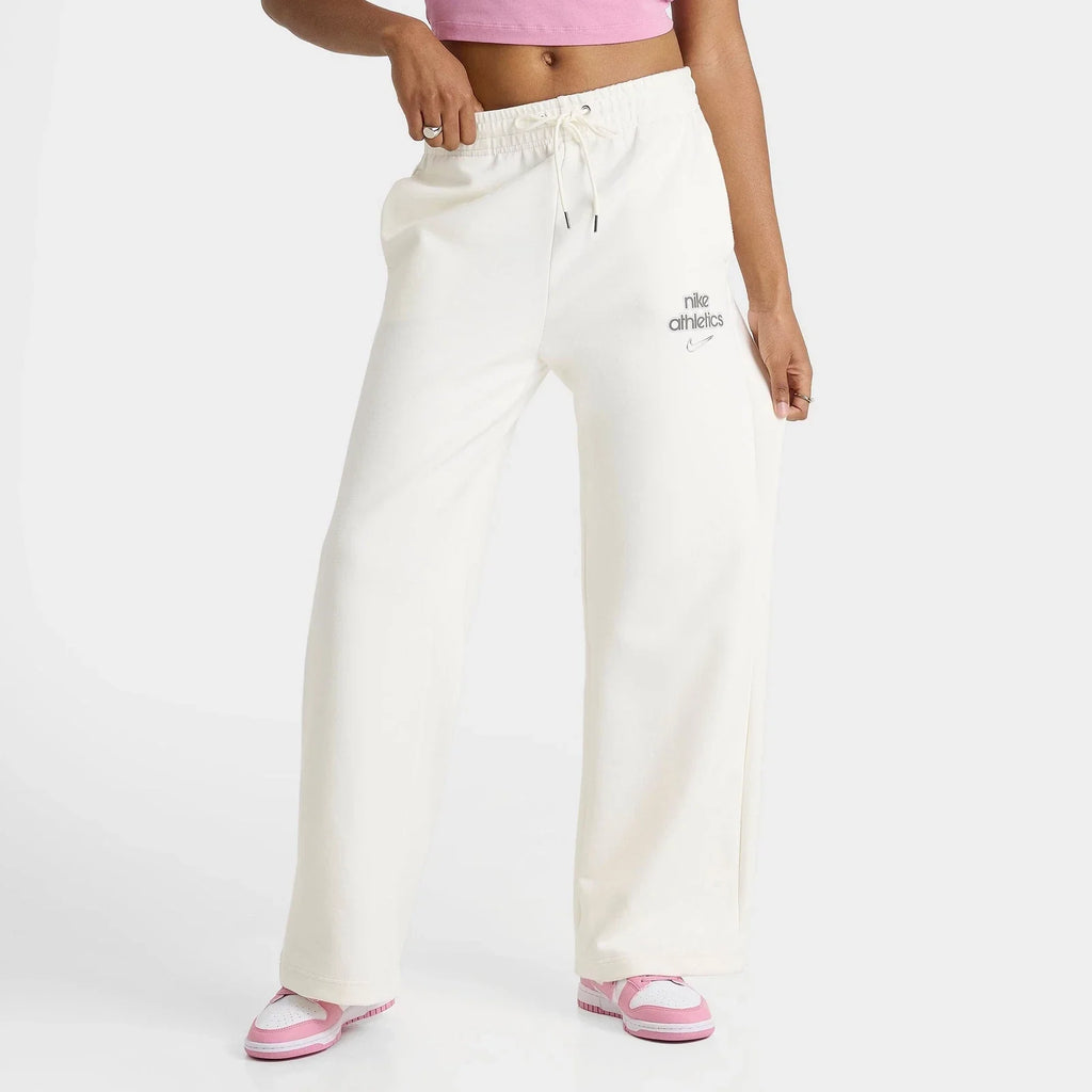 Women's High-Waisted Wide-Leg Fleece Pants