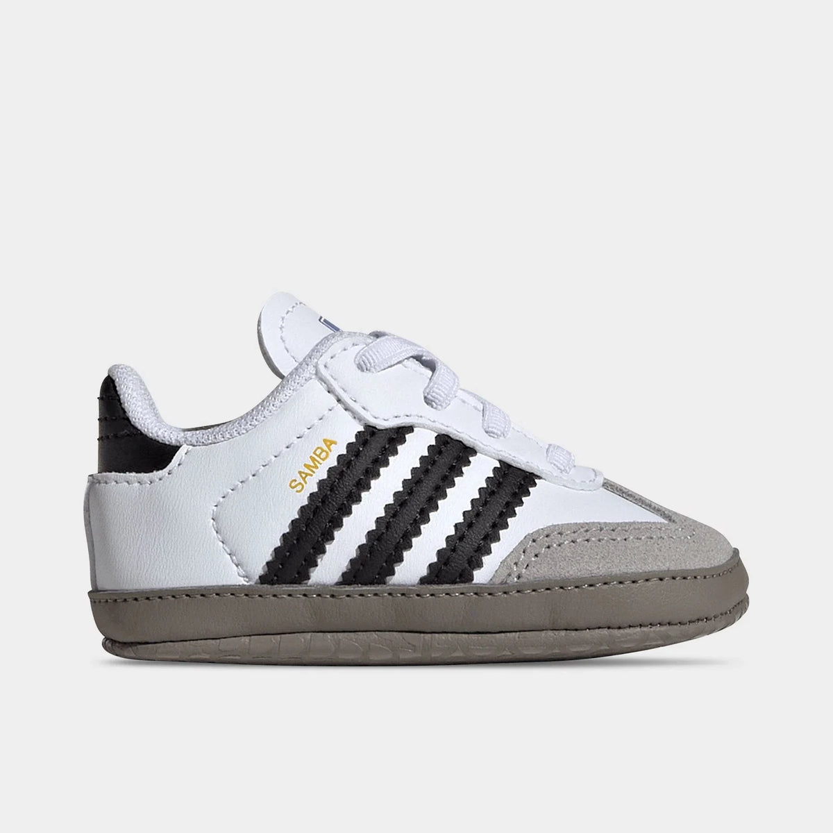 Infant Leather And Suede Crib Shoes - White