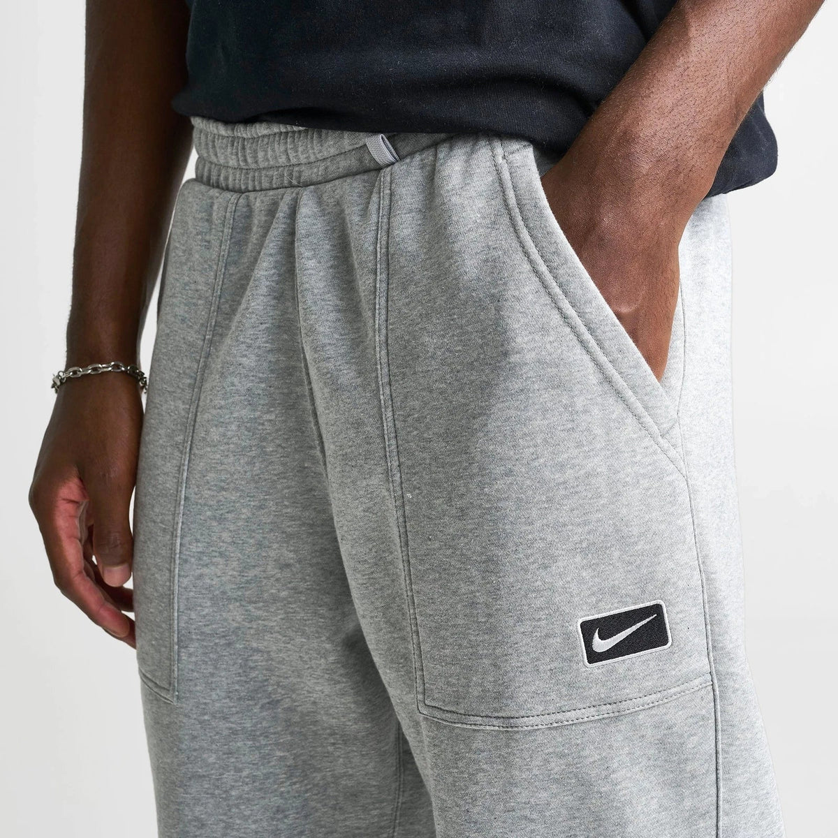 Men's Oversized Open-Hem Fleece Sweatpants