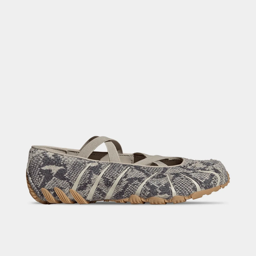 Women's Snakeskin-Embossed Ballet Sneakers