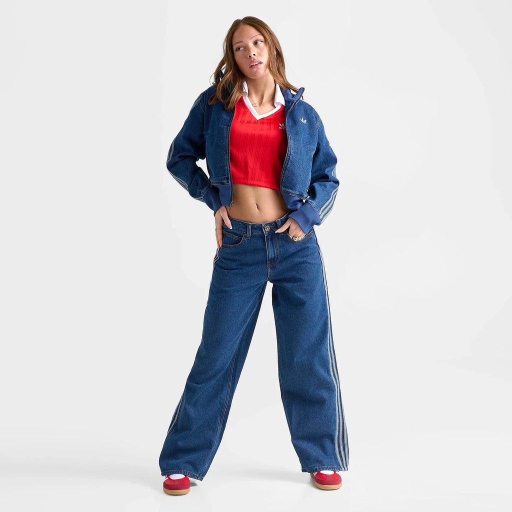 Women's Mid-Rise Denim Track Pants