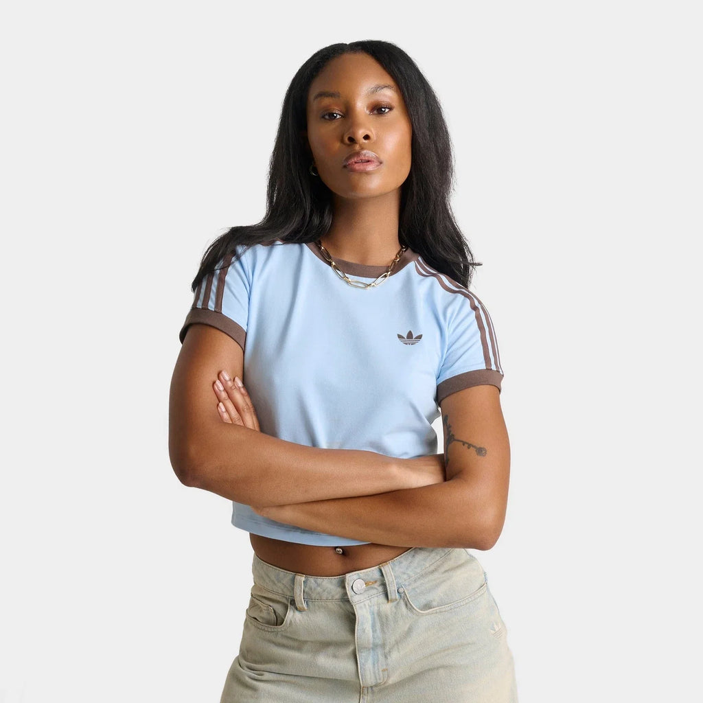 Women's Cropped Short-Sleeve Cotton T-Shirt