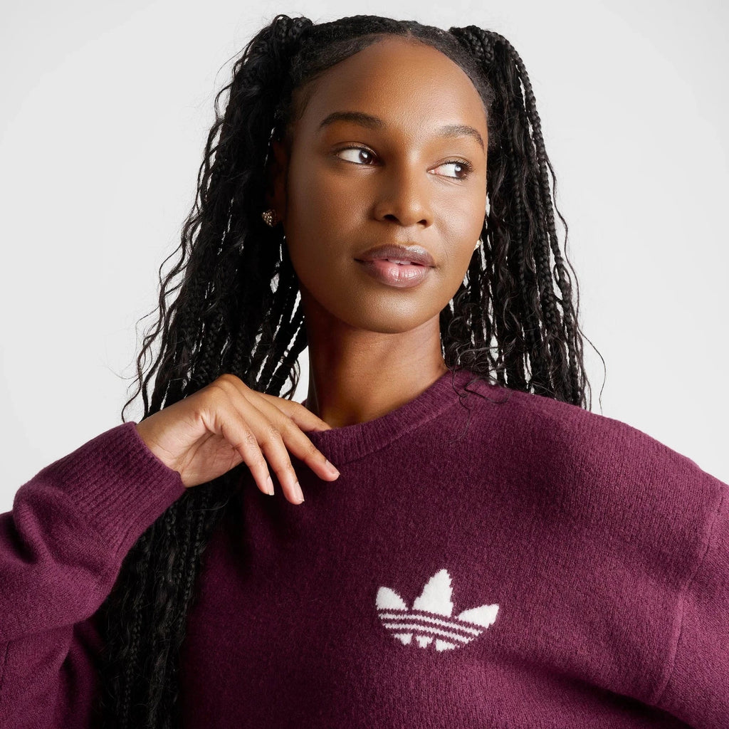 Women's Loose-Fit Wool-Blend Knit Sweater