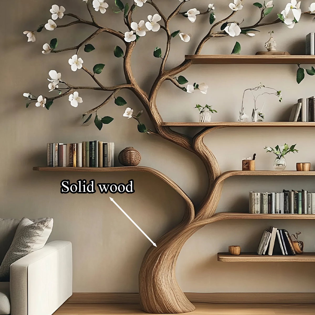 Wooden Corner Bookcase with Open Shelves, 70 Inch, Brown Finish - view 3
