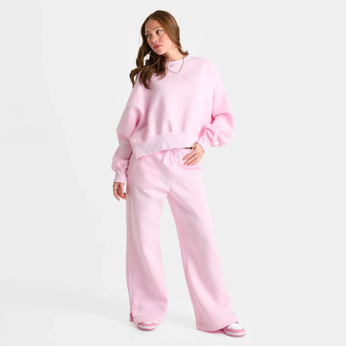 Women's Oversized Cotton-Blend Crewneck Sweatshirt