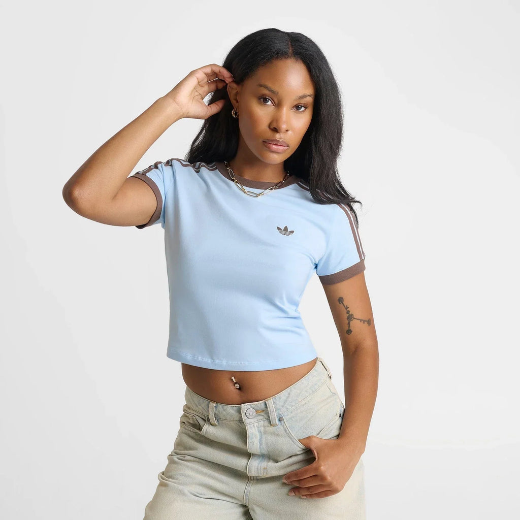 Women's Cropped Short-Sleeve Cotton T-Shirt