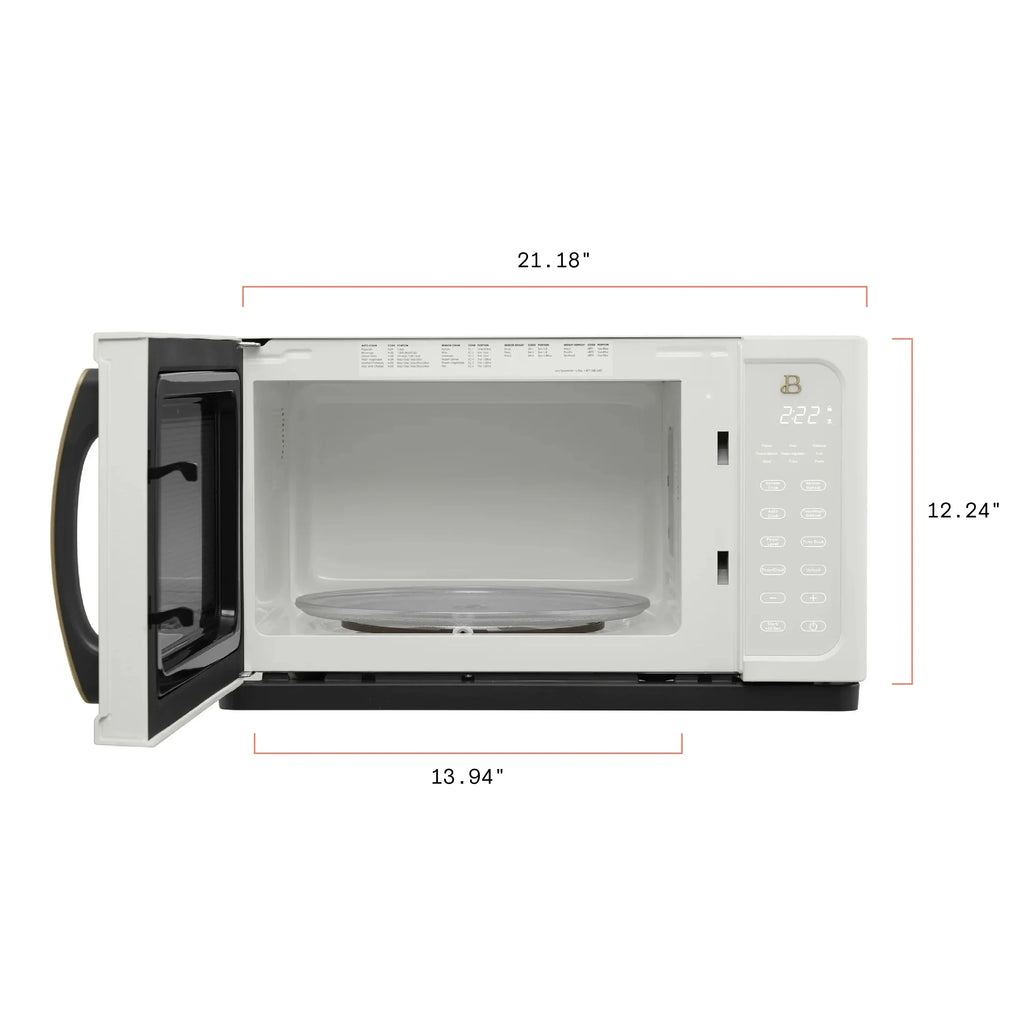 Beautiful 1.1 Cu ft 1000 Watt Sensor Microwave Oven, White Icing - BFCMS811WEST10
