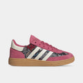 Girls' Floral Leather And Textile Sneakers
