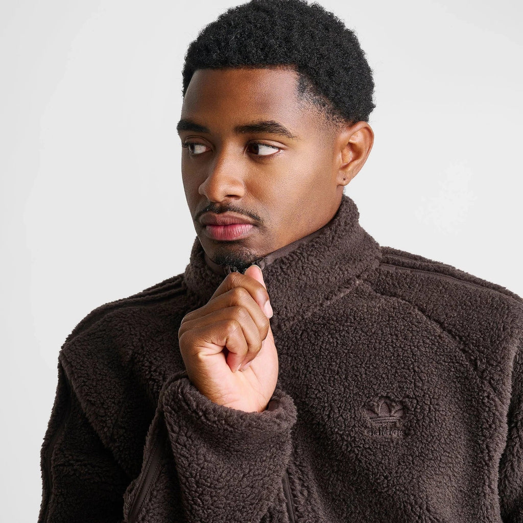 Men's Recycled Fleece Full-Zip Jacket - Brown