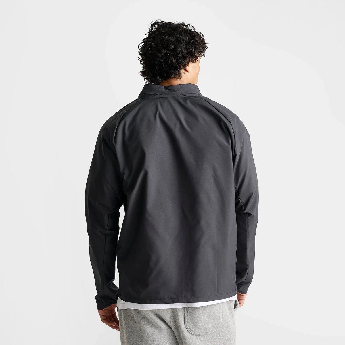 Men's Packable Water-Repellent Running Jacket - Black