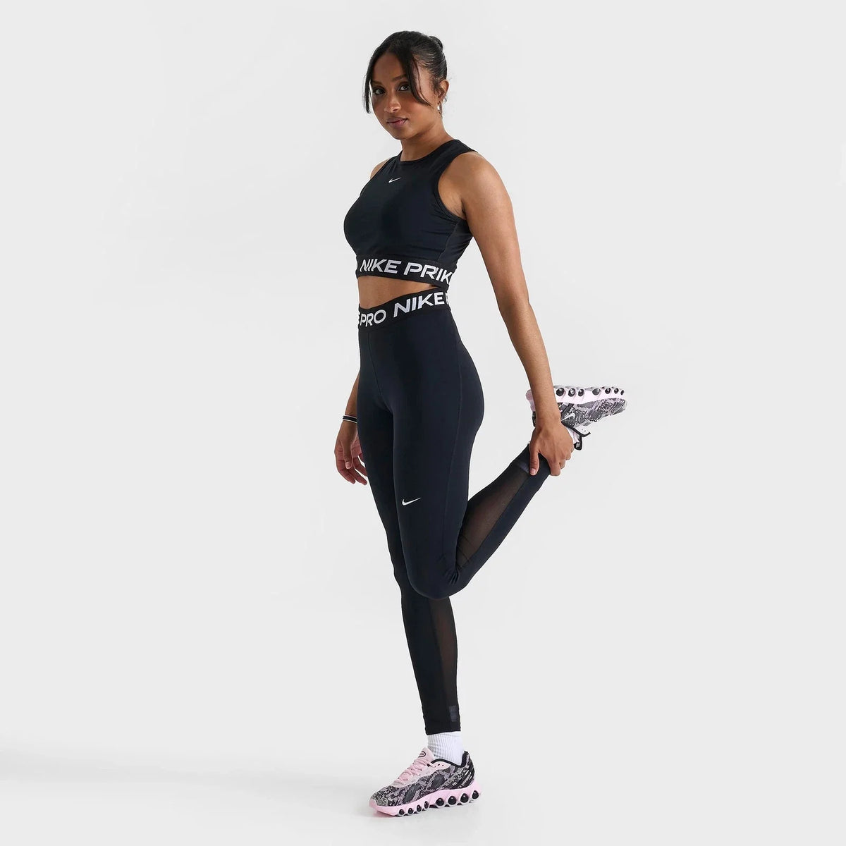 Women's High-Waisted Mesh Panel Leggings