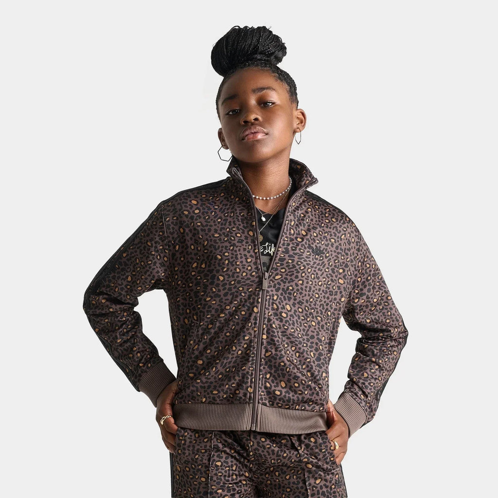 Girls' Leopard Print Track Jacket