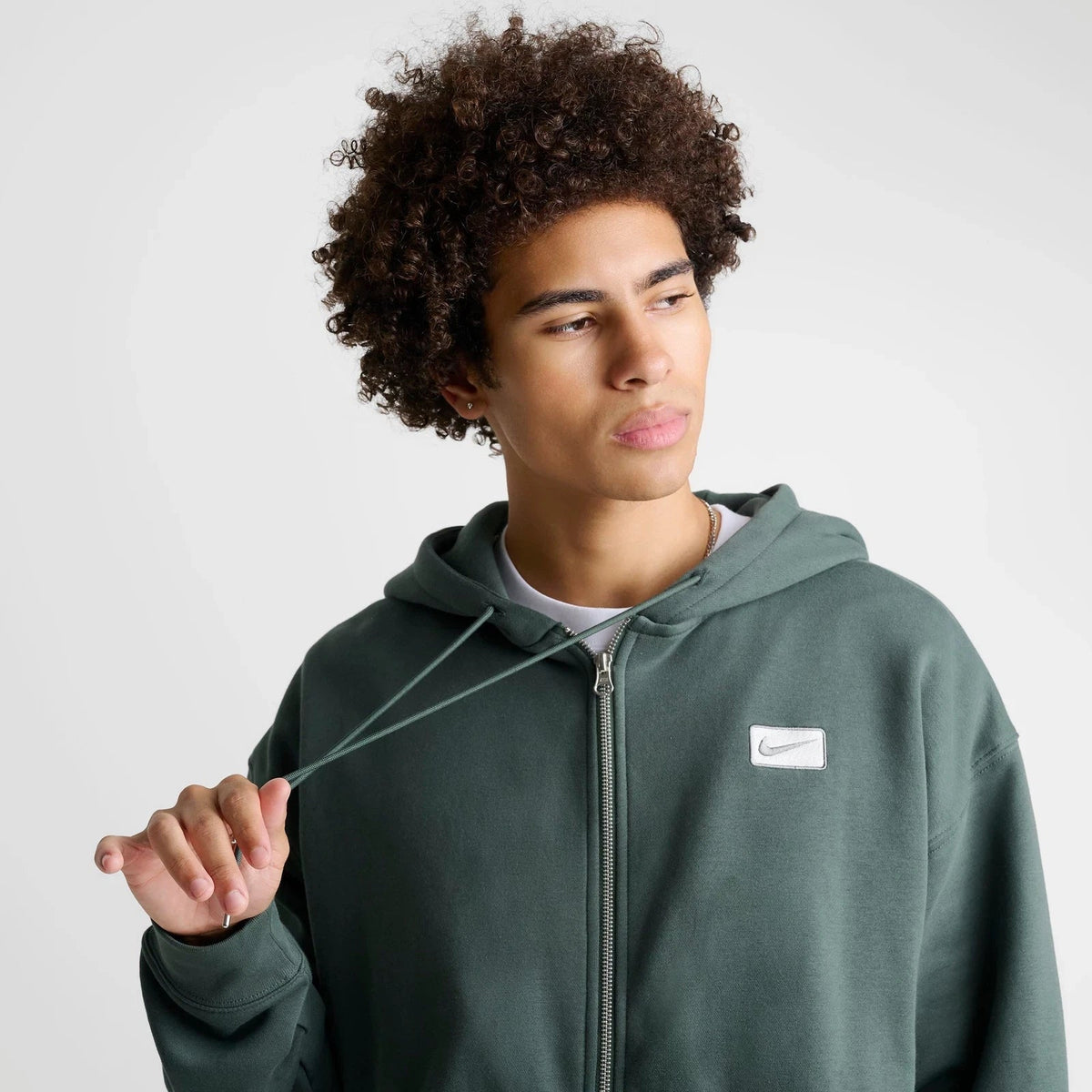 Men's Full-Zip Fleece Hoodie - Green