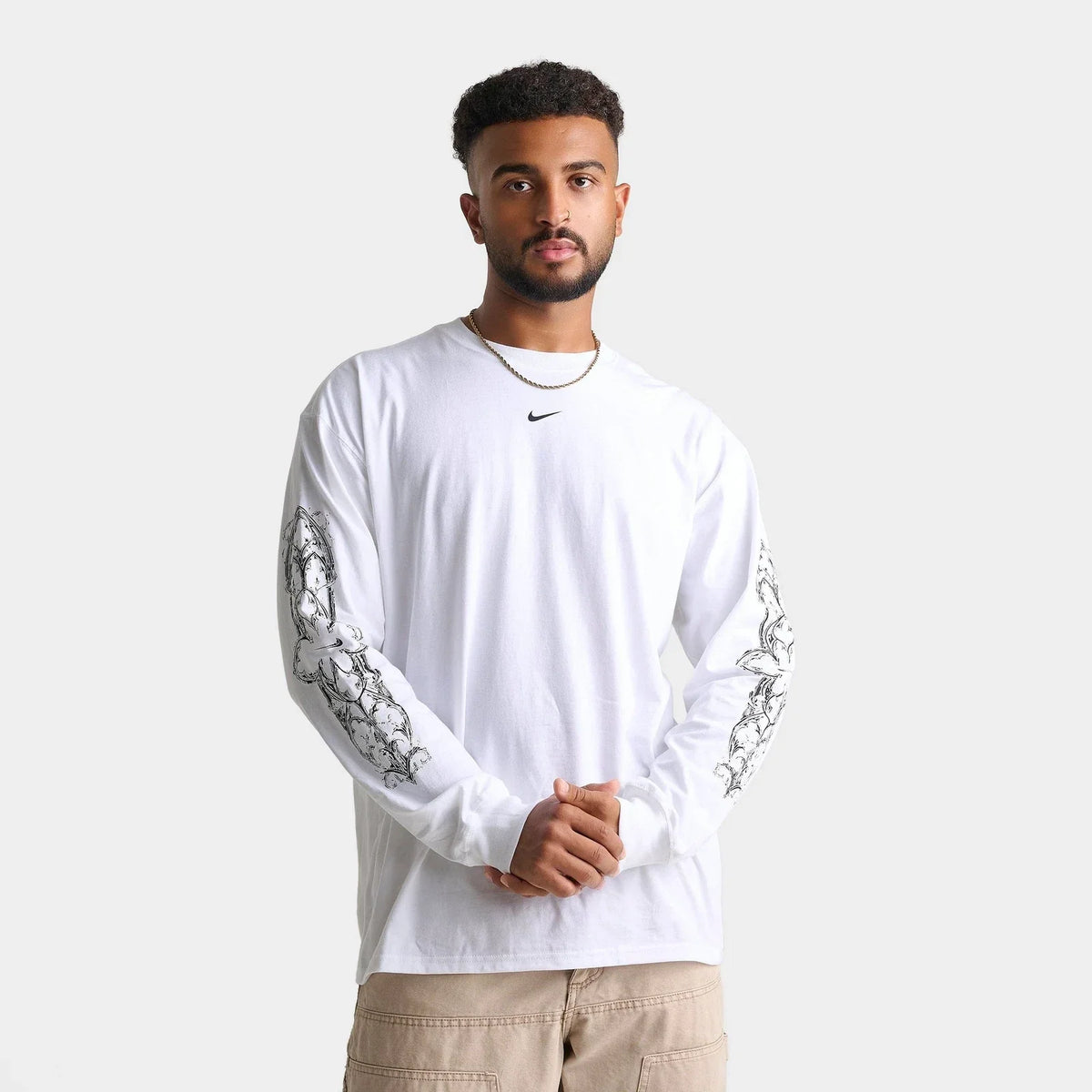 Men's Loose-Fit Graphic Long-Sleeve Tee