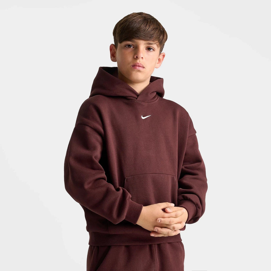 Big Kids' Loose Fit Fleece Pullover Hoodie - Red