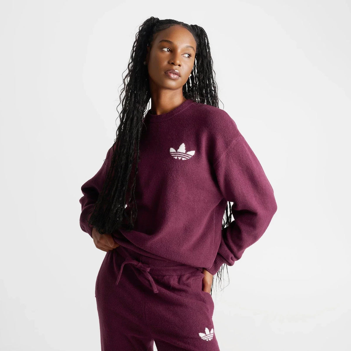 Women's Loose-Fit Wool-Blend Knit Sweater