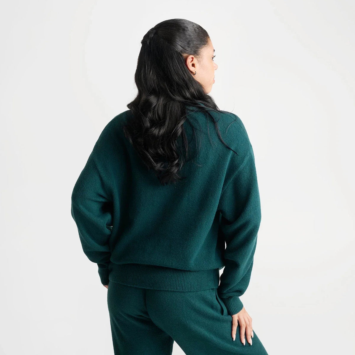 Women's Loose-Fit Wool-Blend Knit Sweater