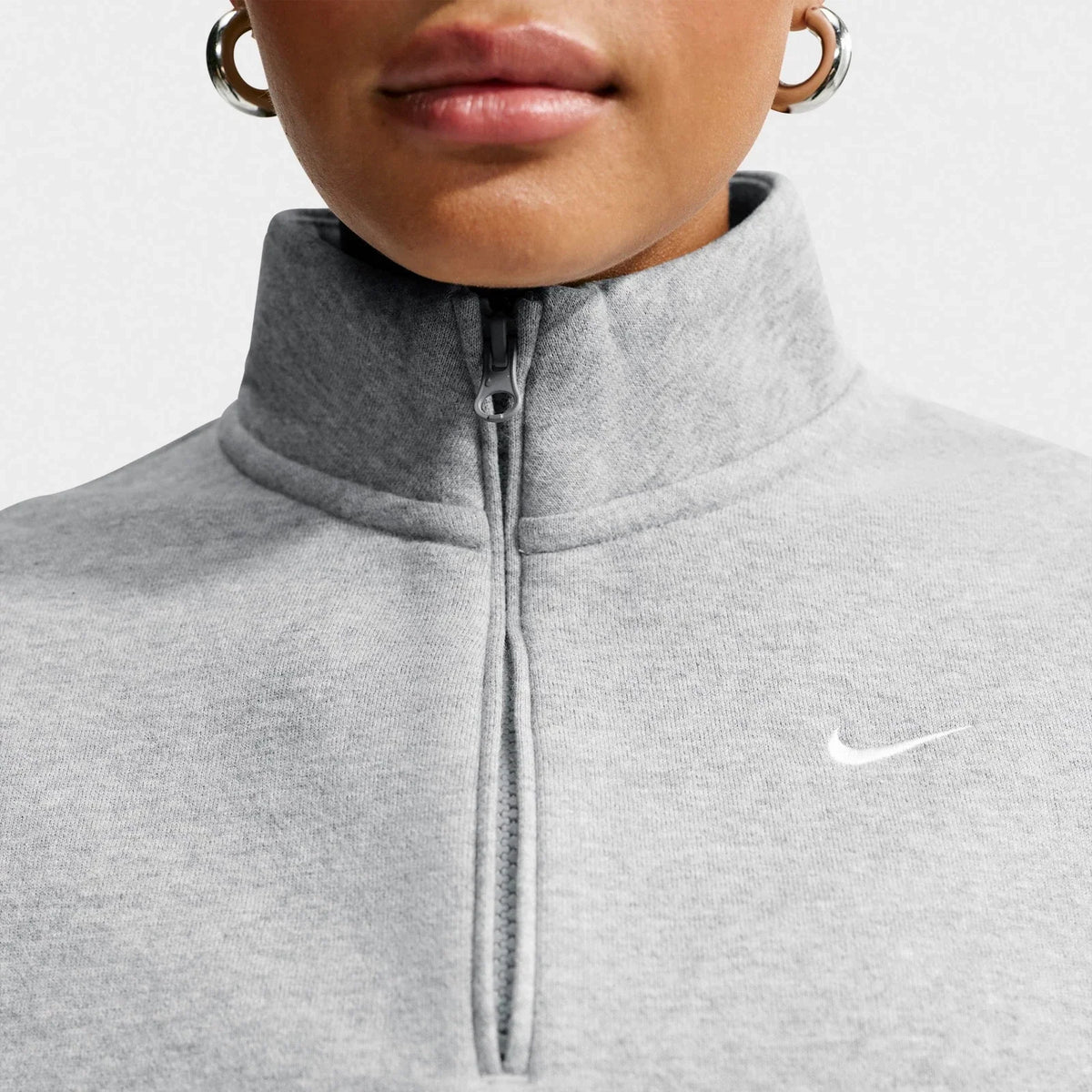 Women's Cropped Quarter-Zip Fleece Jacket