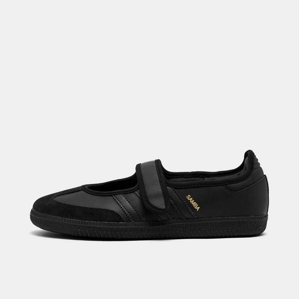 Women's Leather Mary Jane Sneakers - Black