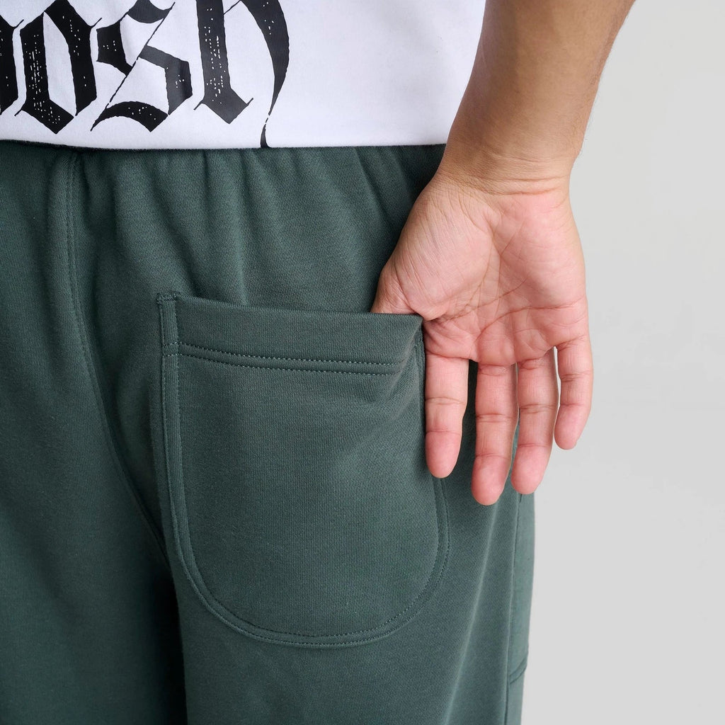 Men's Oversized Brushed Fleece Sweatpants - Green