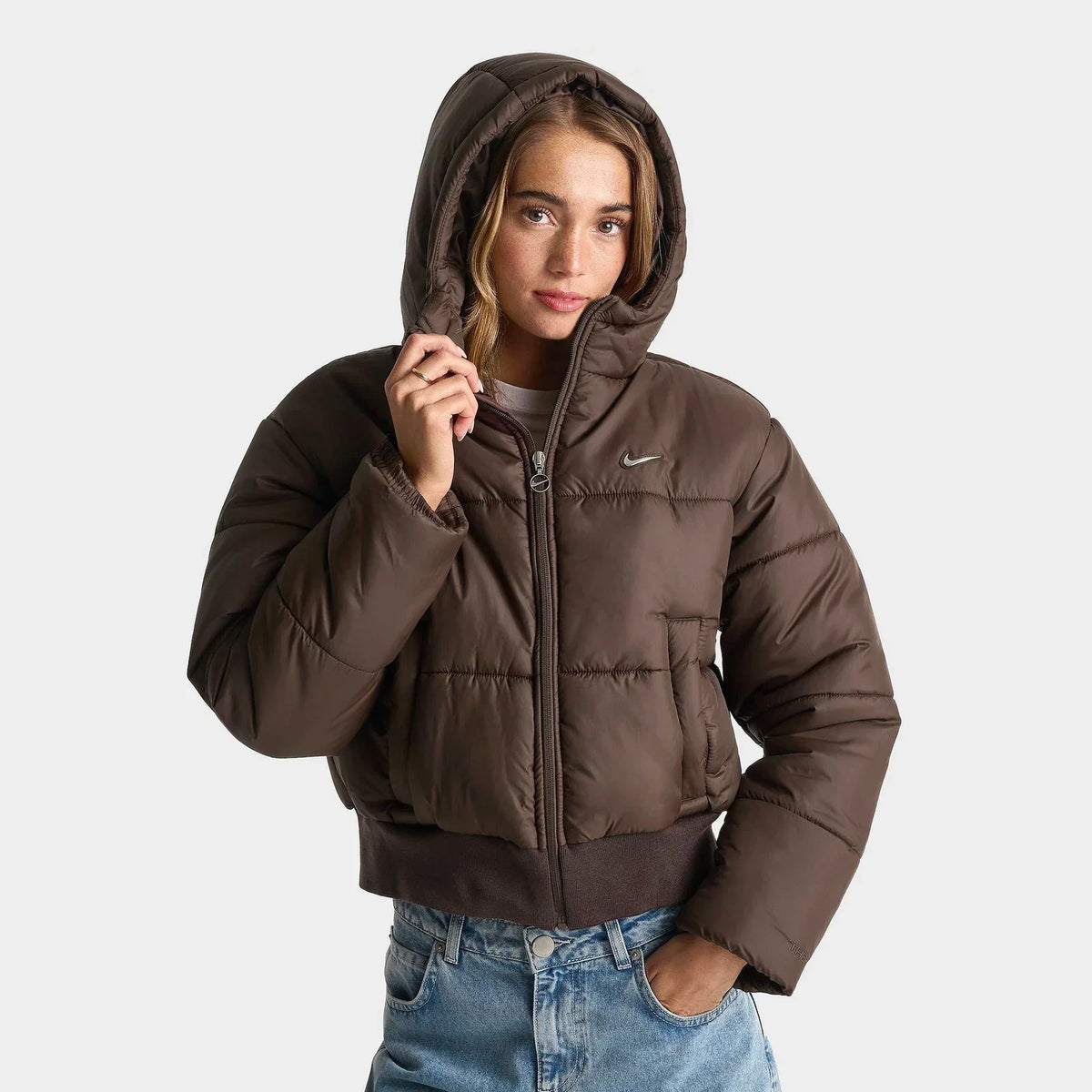 Women's Water-Repellent Hooded Puffer Jacket