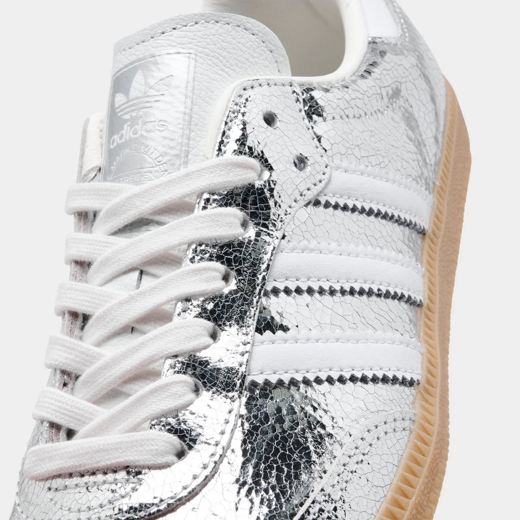 Women's Cracked Metallic Leather Sneakers