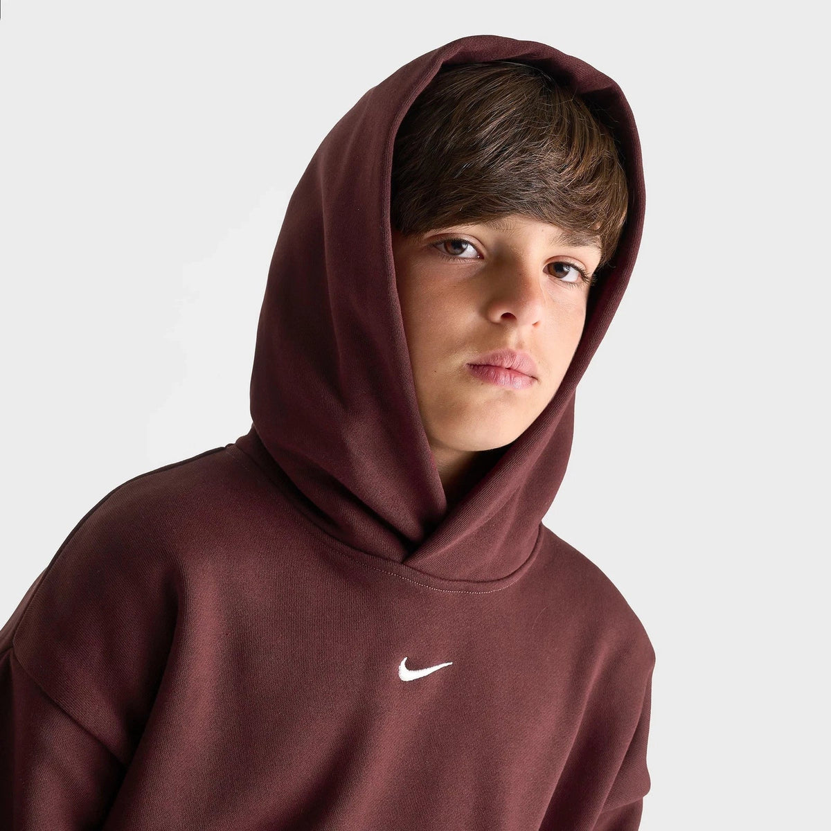 Big Kids' Loose Fit Fleece Pullover Hoodie - Red