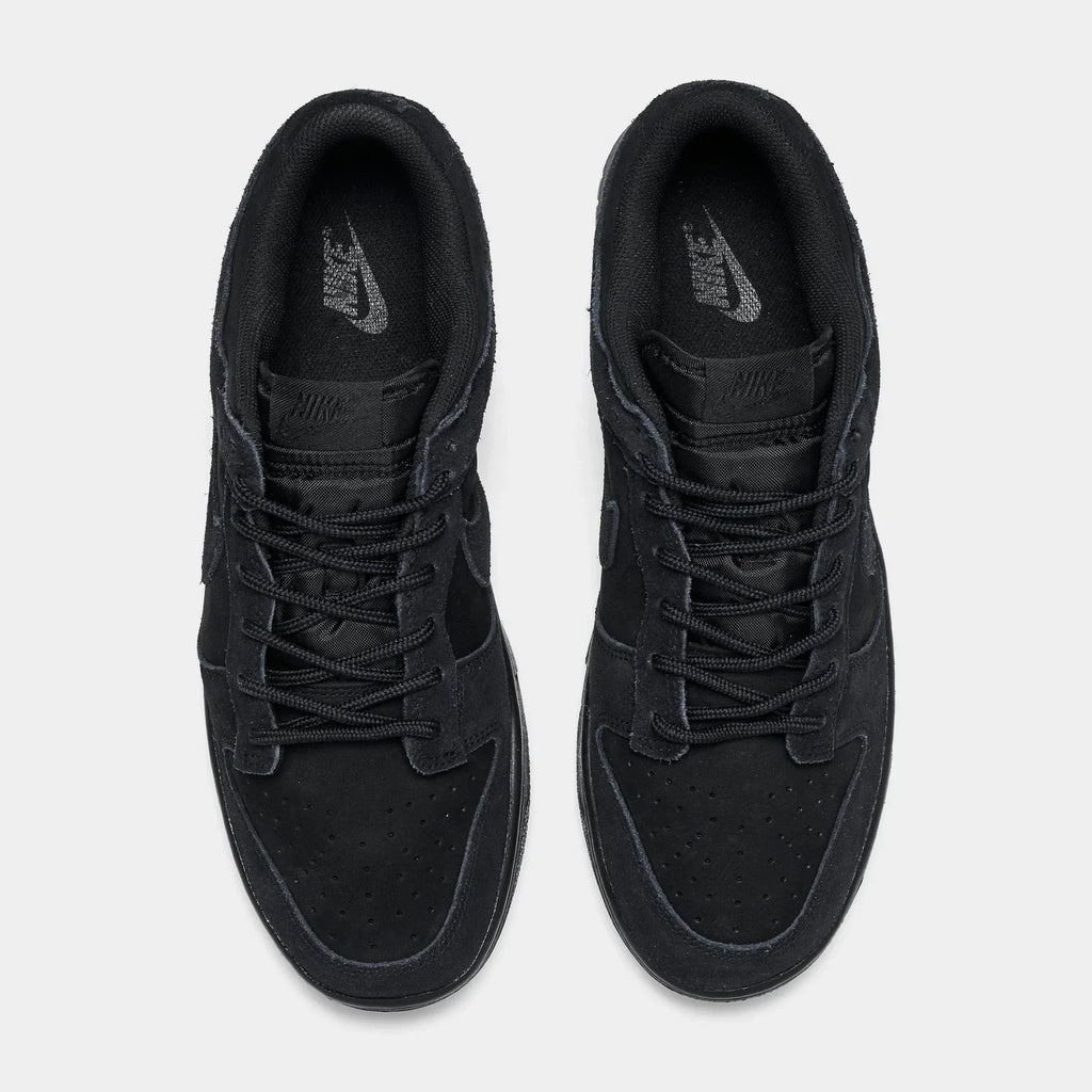 Men's Suede Low-Top Sneakers - Black