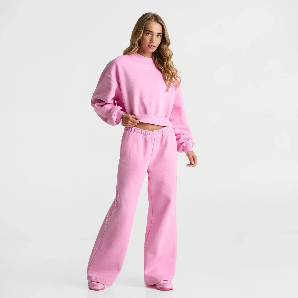 Women's Cropped Oversized Fleece Sweatshirt