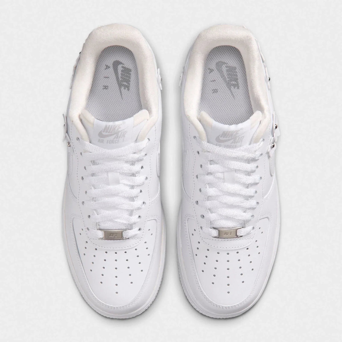 Women's Floral Studded Leather Low-Top Sneakers