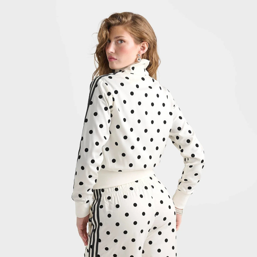 Women's Polka Dot Satin Track Jacket