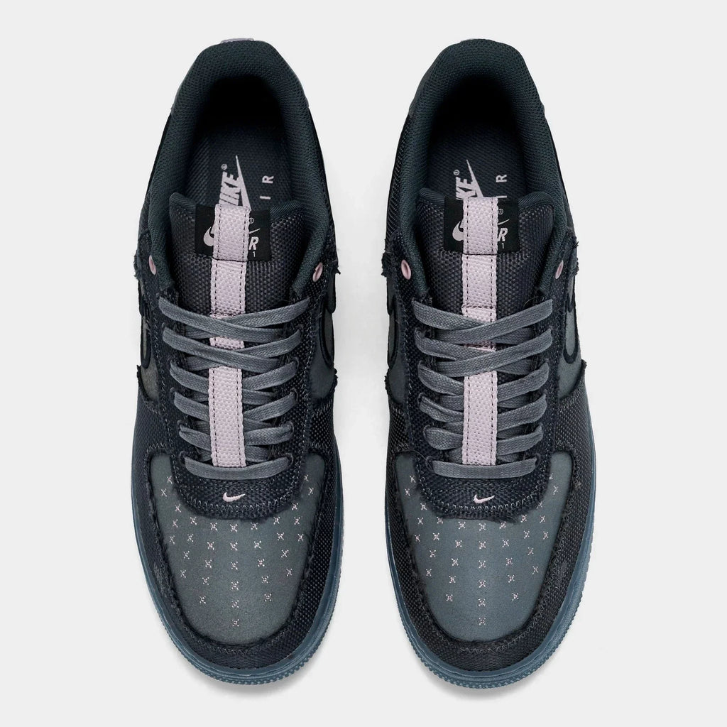 Men's Mesh And Suede Low-Top Sneakers - Gray