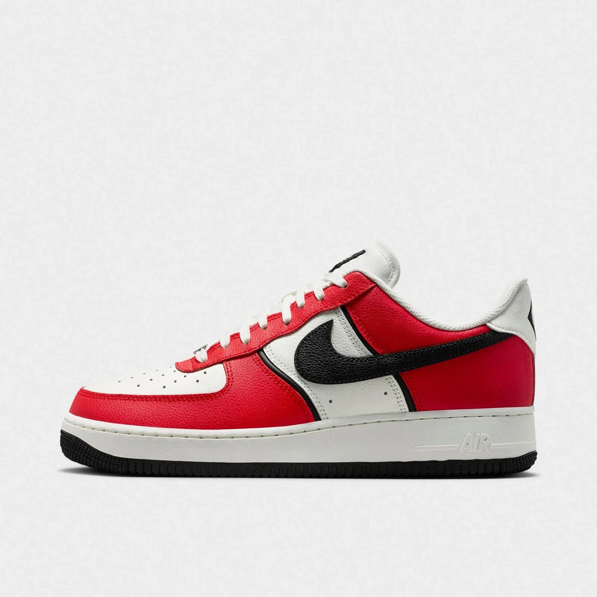 Men's Leather Court Sneakers - Red