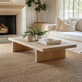 Live Edge Solid Wood Coffee Table with Natural Oil Finish